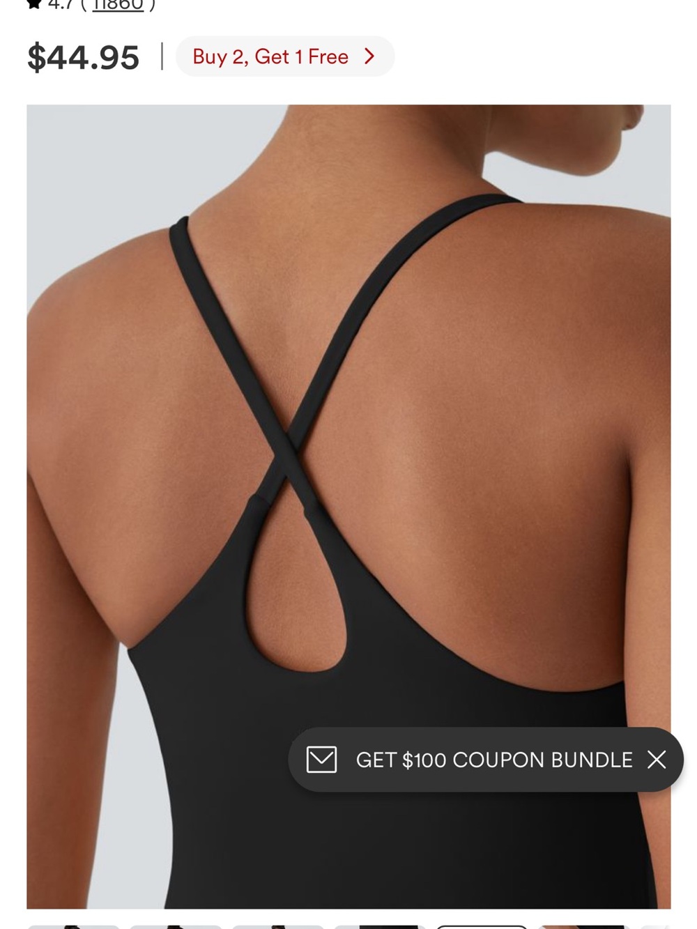Halara SoftlyZero Plush Backless Active Dress - Black - Picture 4 of 8